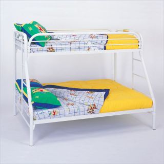 Coaster Tracey Twin over Full Metal Bunk Bed in White Finish   2258W