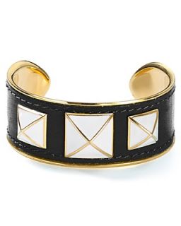 Rebecca Minkoff Small Enamel Stud & Leather Bracelet's