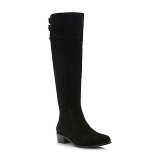 Dune Black suede over the knee riding boots