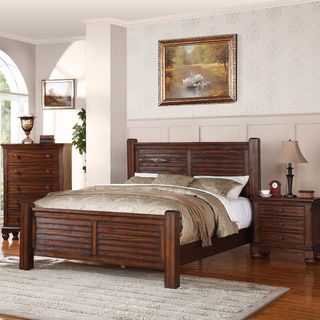 Woodrow Honey Oak Pine 3 piece Bed Set Bedroom Sets
