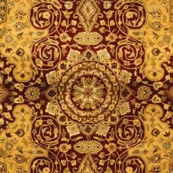 Handmade Persian Legend Burgundy Wool Rug (9'6 x 13'6) Safavieh 7x9   10x14 Rugs