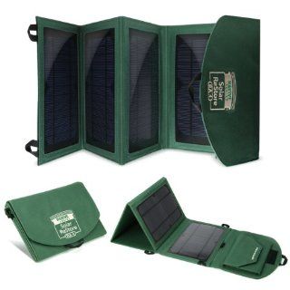 ReStore RA4 Portable 14W Solar Panel Charger w/ Dual USB Ports & Foldable Panels for 5V USB charged devices like iPhones, Galaxy Tablets, GoPros, and more   Includes Protective Rain Cover Cell Phones & Accessories