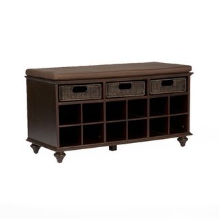 Kelly Espresso Brown Shoe Bench Upton Home Benches