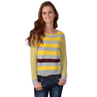 Journee Collection Juniors Striped Cropped Sweater Journee Collection Juniors' Sweaters