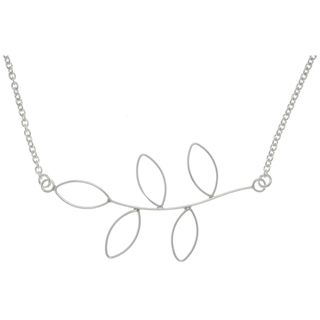 CGC Sterling Silver Open Leaf Branch Necklace Carolina Glamour Collection Sterling Silver Necklaces