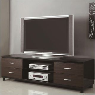 Coaster 4 Drawer Two Tone TV Stand in Black   700826