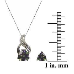 Gems For You Sterling Silver Topaz and Diamond Jewelry Set Gems For You Jewelry Sets