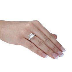 Kabella 10k White Gold Green Amethyst and 1/6ct TDW Diamond Ring (H I, I2 I3) Kabella Jewelry Gemstone Rings