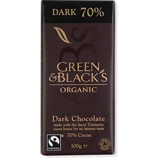 GREEN & BLACKS   Organic dark 70% chocolate bar 100g