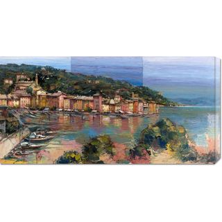 Luigi Florio 'Portofino d'estate' Stretched Canvas Art Canvas