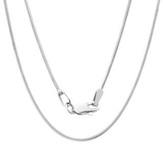 Sterling Essentials 14k White Gold Diamond cut Snake Chain Necklace Sterling Essentials Gold Necklaces