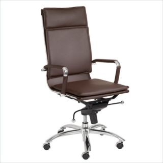 Eurostyle Gunar Pro High Back Office Chair in Brown/Chrome   01264BRN