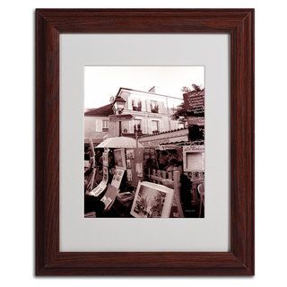 Kathy Yates Vertical 'Montmartre 2' Framed Mattted Art Trademark Fine Art Canvas