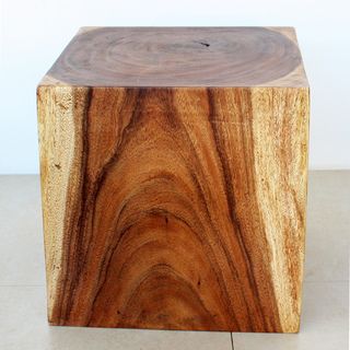 Wooden Cube 18 Walnut Oil End Table (Thailand) Haussmann Coffee, Sofa & End Tables