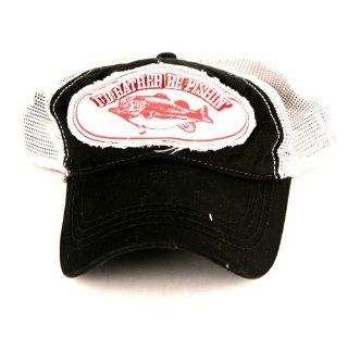 I'd Rather Be Fishing Two Tone Tattered Style Adjustable Hat (Includes free Fish Hook Hat Clip)  Sports Fan Baseball Caps  Sports & Outdoors