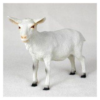 Stone Resin White Goat Animal Figurine   Collectible Figurines