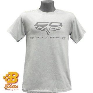 60Th Anniversary Team Corvette Tonal Tee Silver Large Bd60st201  Sports Related Merchandise  Sports & Outdoors