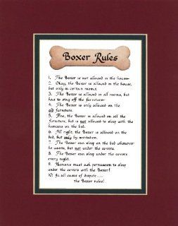 Dog Rules Boxer Wall Decor Pet Dog Saying Gift   Decorative Plaques