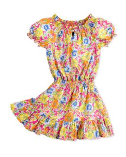 Floral Print Dobby Dress, Girls 2T 3T   Ralph Lauren Childrenswear