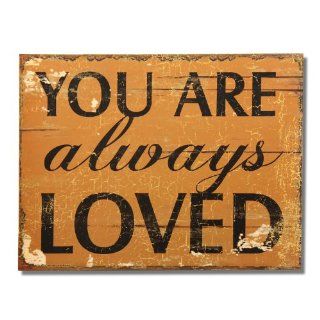 Adeco Vintage Decorative Wall Plaque Saying "You Are Always Loved" Home Decor  