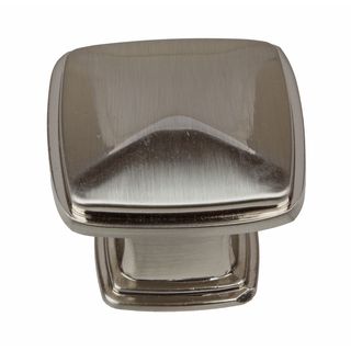 Gliderite 1.25 inch Satin Nickel Square Deco Cabinet Knobs (pack Of 10)