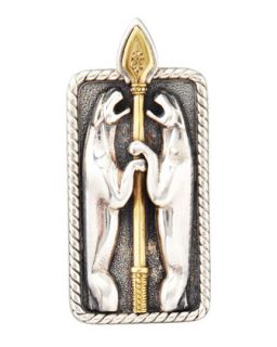 Mens Dogtag with Spear   Konstantino   Tan