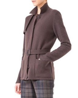 Womens Belted Knit Trench Cardigan   Akris   Coach marron (38/8)
