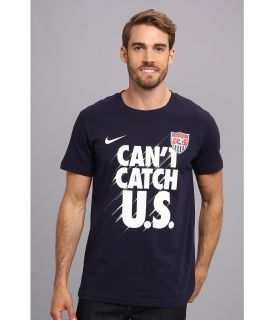 Nike USA Cant Catch U.S Verbiage Tee Mens Short Sleeve Pullover (Black)