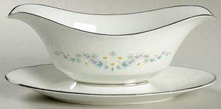 Oxford (Div of Lenox) Holyoke Gravy Boat with Attached Underplate, Fine China Di