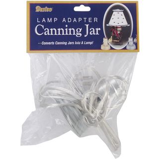 Canning Jar Lamp Adapter 1/pkg Zinc, Small Mouth, Silver Cord
