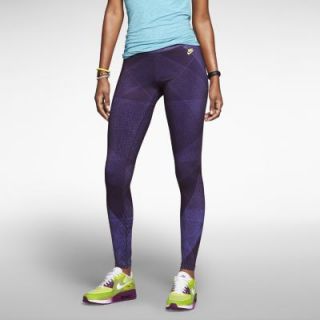 Nike Fast Track Printed Womens Leggings   Dark Raisin