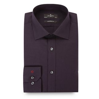 Jeff Banks Designer dark purple textured tailored shirt