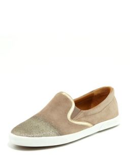 Demi Degrade Suede Skater Slip On   Jimmy Choo   Taupe/Taupe (37.5B/7.5B)