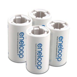 eneloop SEC CSPACER4PK C Size Spacers for use with AA battery cells Electronics