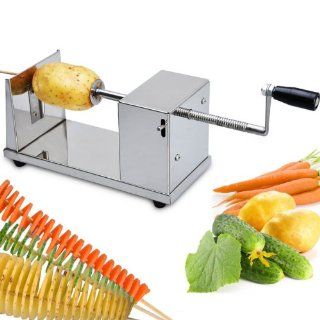 Stainless Steel Manual Tornado Spiral Potato Chips Twister Vegetable Cutter Cookie Cutters Kitchen & Dining
