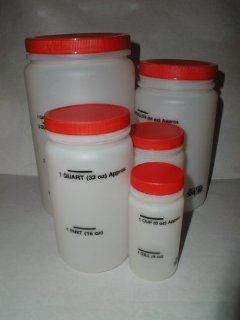 SET OF FIVE (5) SCHOOL SMART PLASTIC MEASURING MEASURE JARS JAR. RED LIDS. GALLON, 1/2 GALLON, QUART, PINT AND CUP. SEEM TO BE NEW. NO PACKAGING. Kitchen & Dining