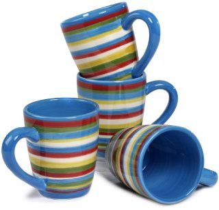 Tabletop Lifestyles As Seen on "Two and a Half Men" Sedona Mug, 16 Ounce, Blue, Set of 4 Kitchen & Dining