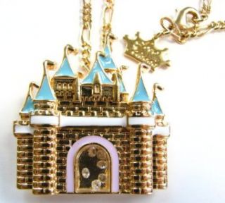 Disney Couture 14K Gold Plated Magic Castle Necklace   As Seen On Nicole Riche * We Do NOT Ship To Australia And Japan * Clothing