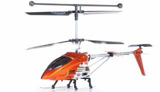 Syma S006G Alloy Shark RC Remote Control Metal Frame Helicopter w/ Gyroscope (ASSORTED COLORS SENT AT RANDOM ORANGE, RED) Toys & Games