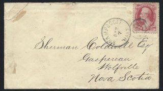 United States 1872, Scott #148, 6c Lincoln, on Cover, Sent from Swampscott, Mass. to Nova Scotia 