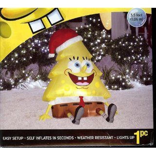 2011 3.5' Nickelodeon SpongeBob Squarepants Christmas Tree Airblown Inflatable by Gemmy Sponge Bob  Patio, Lawn & Garden
