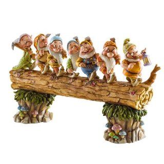 Disney Traditions by Jim Shore 4005434 Seven Dwarfs Walking Over Fallen Log Figurine 8 1/4 Inch   Collectible Figurines
