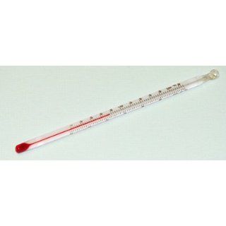 Lab Thermometer 6 " Red Alcohol  10 to 60 C Science Lab Non Mercury Thermometers