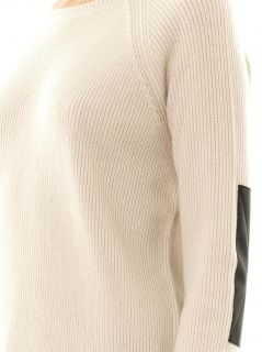 Leather elbow patch sweater  Vince