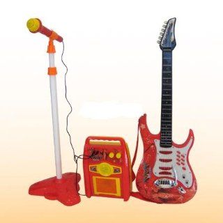 NEW KIDS CHILD ELECTRIC GUITAR TOY PLAY SET STRINGS AMP   RED OR BLUE SENT AT RANDOM  Other Products  