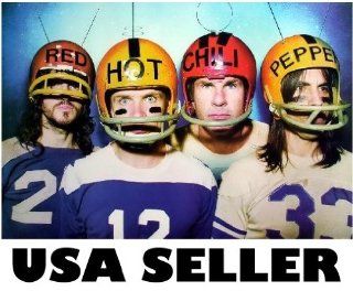 Red Hot Chili Peppers football helmets POSTER 34 x 23.5 with antennae goofy RHCP (sent FROM USA in PVC pipe)  Prints  