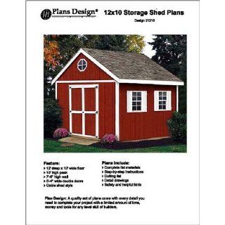 12' x 10'Gable Storage Shed Project Plans  Design #21210   Woodworking Project Plans  