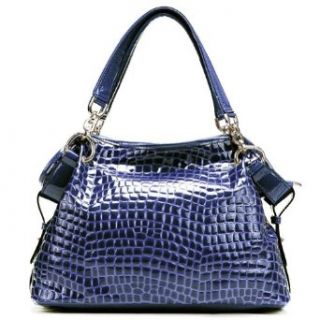 Dissia Stylish Alligator Pattern Genuine Leather Should Bag,Handbag,Blue Clothing