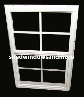 Shed Window 18" X 27" White J channel Mount, Storage Shed, Playhouse    