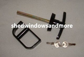 Shed T Handle Lock Set 4 1/2" Black   Shed Door Lock  